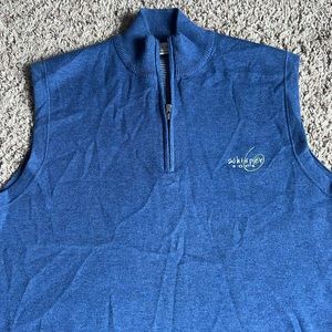 Peter Millar Pullover Golf Q-Zip Vest S Whisper Rock Club Arizona Crown Comfort